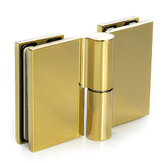 Zvedací závěs pravý 180° (sklo - sklo) TGHU180RH zlatý 
povrch